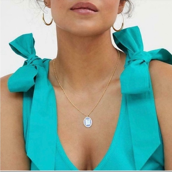 Maeve Tops - Maeve Feminine Bow Shoulder Tank Cotton V Neck Ribbed Teal Stretch Anthropologie